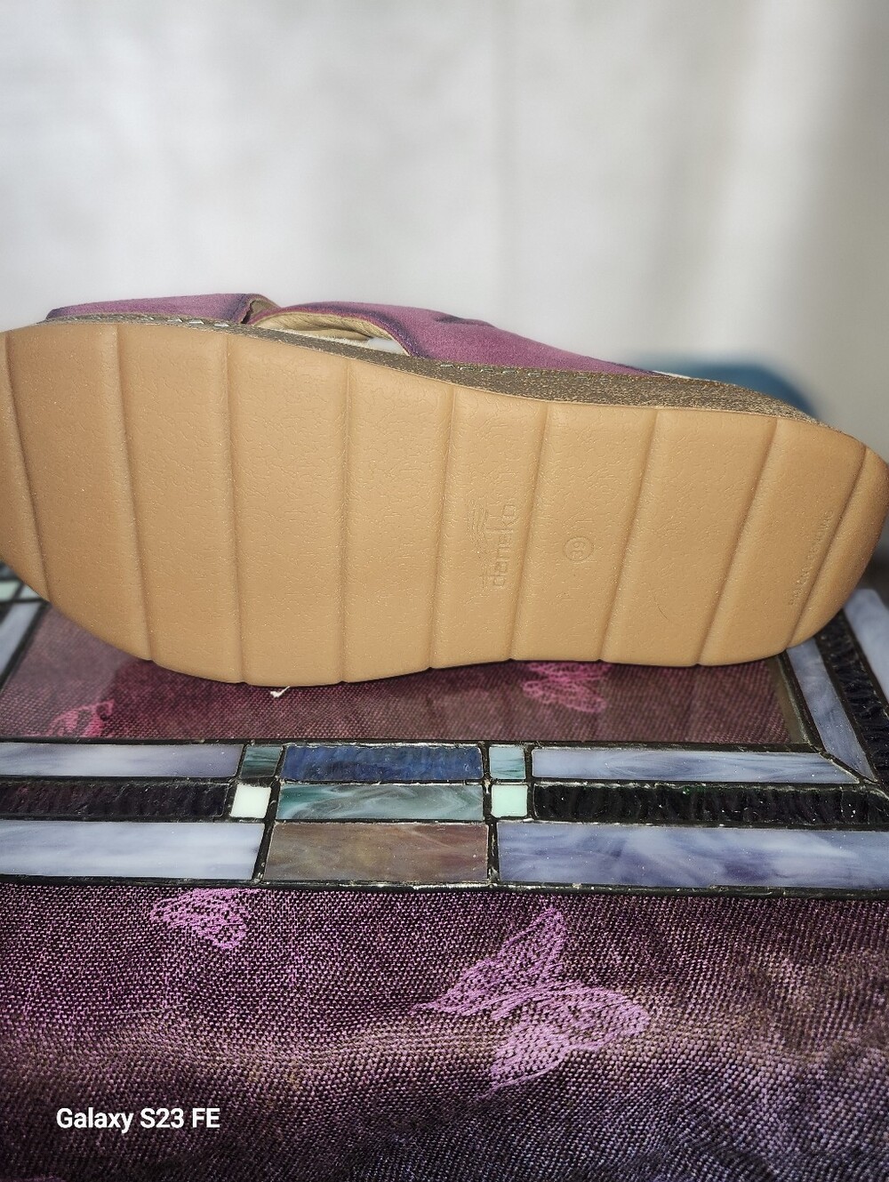 Dansko Bridget Plum Suede Platform Slides Size 39 - Picture 7 of 10